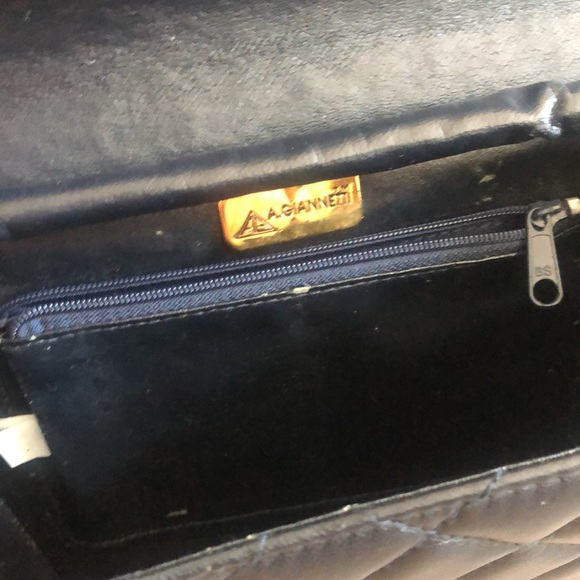 A.Gianetti purseVintage Channel-like chain strap, navy/blackExcellent Mint - Picture 4 of 6